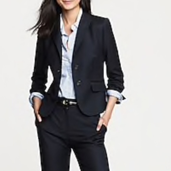 J. Crew Jackets & Blazers - J. Crew🔺Wool Tailored Fit Black Blazer Super 120s